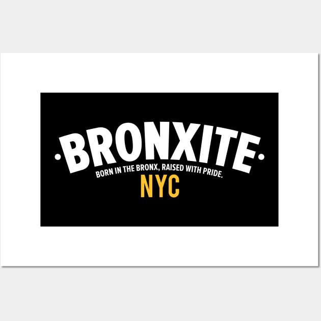 Bronxites United - Stylish Typography Tee Wall Art by Boogosh